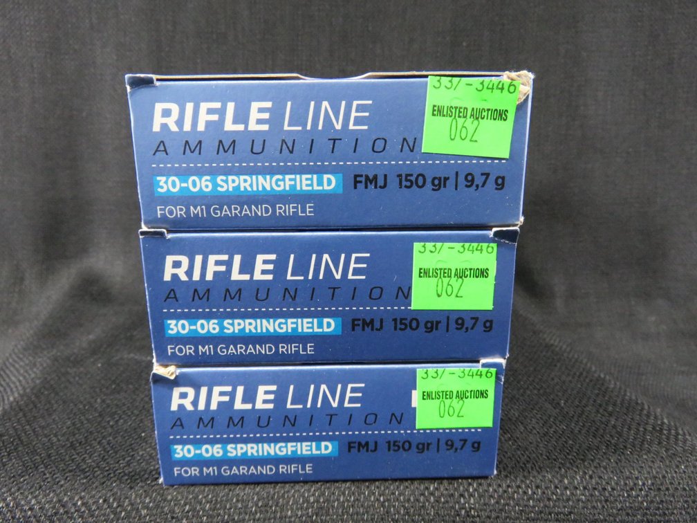30-06 Springfield For M1 Garands, 60 Rounds, 150 Grain FMJ, Rifle Line