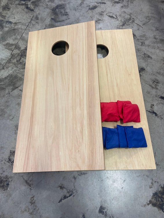 Go Sports Wood Natural Cornhole Boards and Bags