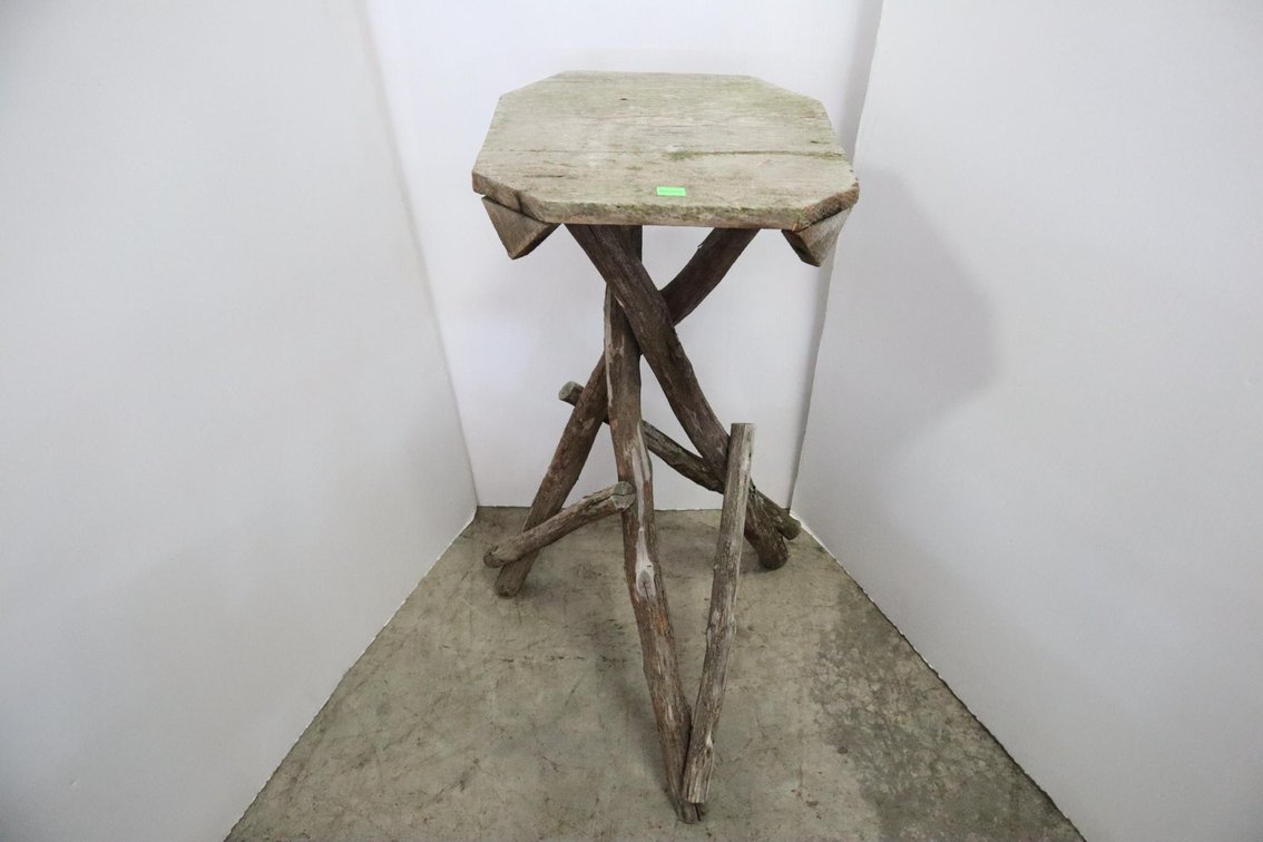 Rustic Wood Plant Stand