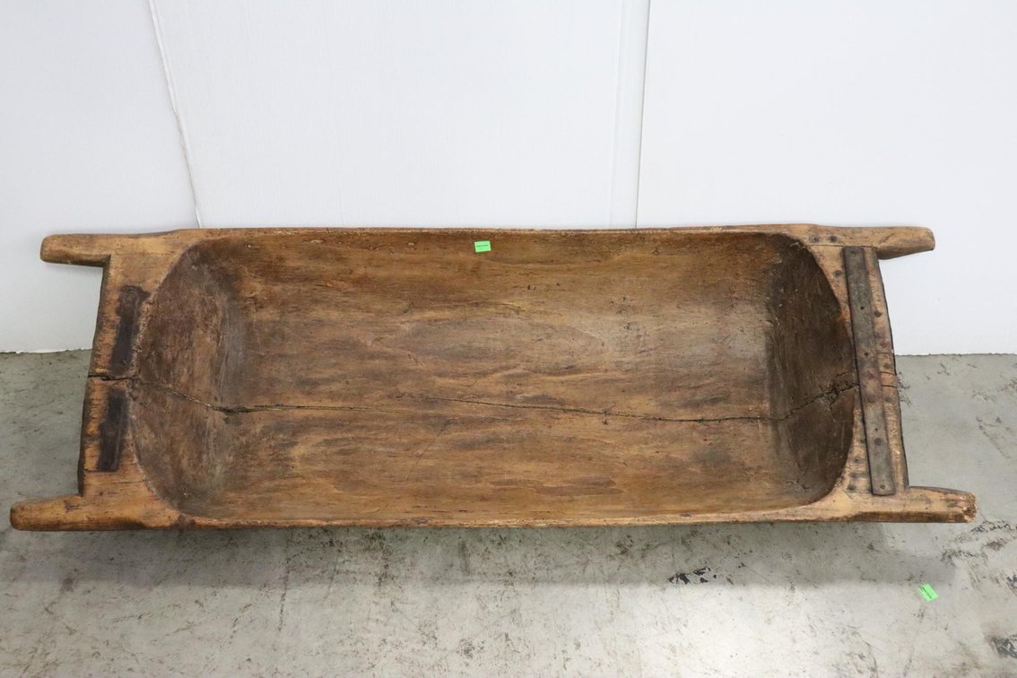 Antique Carved Wood Dough Trough