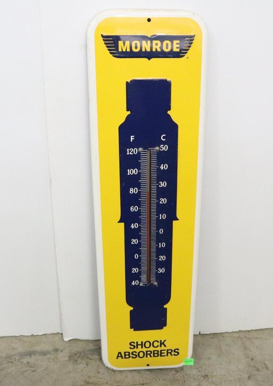 Monroe Shock Absorbers Metal Advertising Thermometer
