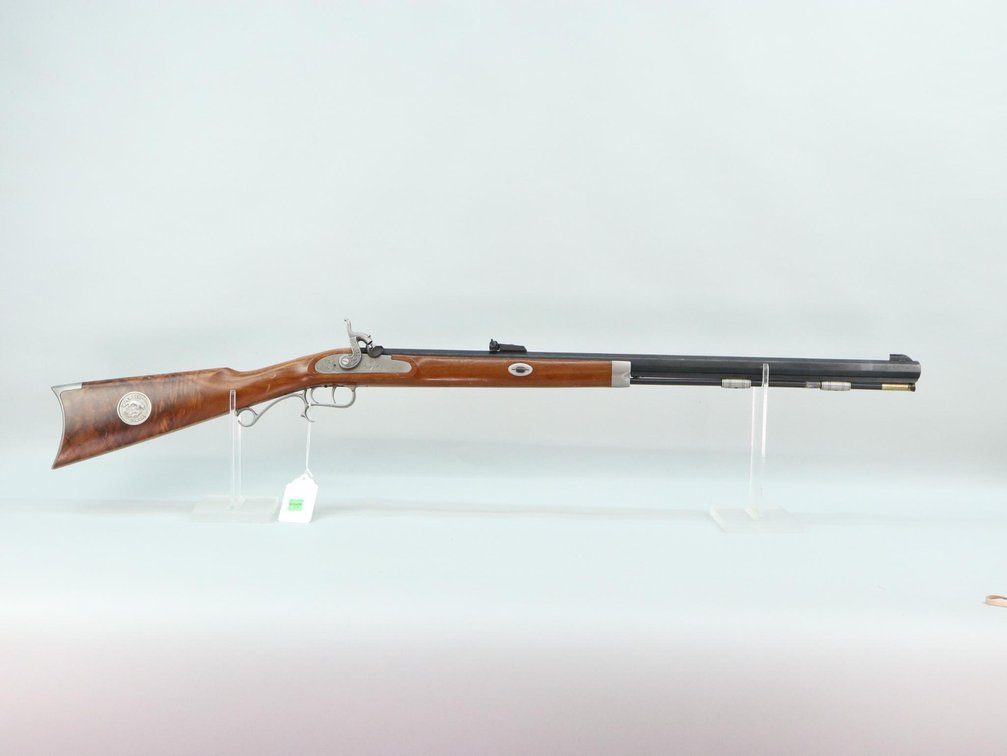 T/C ARMS, HAWKEN COUGAR 45 CAL BLACK POWDER MUZZLELOADER, 28" OCTAGON BARREL, REAR ADJUSTABLE SIGHT