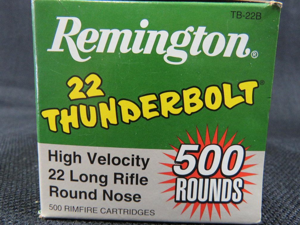 22 LR, 500 Rounds, Remington Thunderbolt