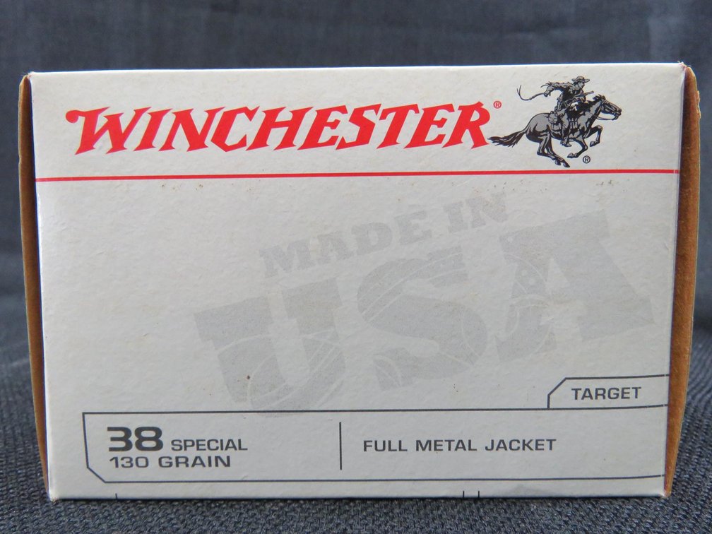 38 Special, 100 Rounds, 130 Grain Winchester
