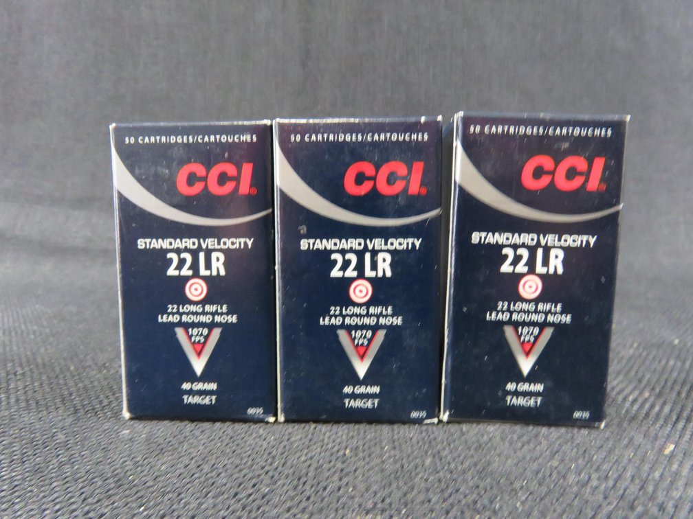 22. Long Rifle, 150 Rounds, 40 Grain, Cci