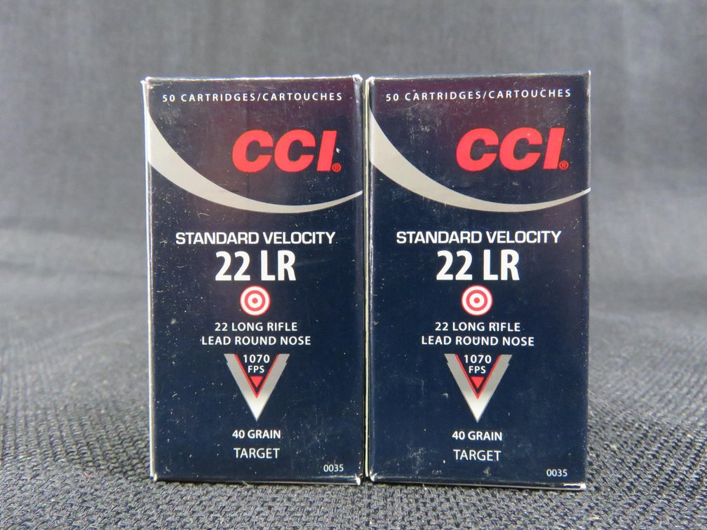 22. Long Rifle, 100 Rounds, 40 Grain, Cci