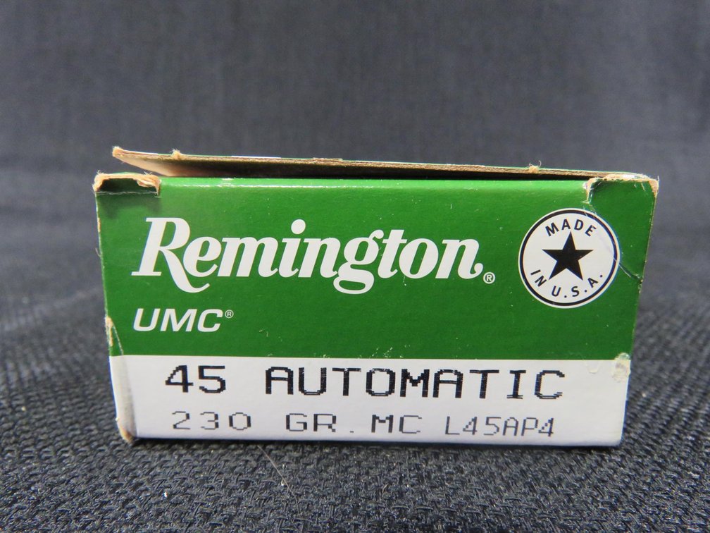 45 Automatic, 50 Rounds, 230 Grain, Mc L45Ap4, Remington
