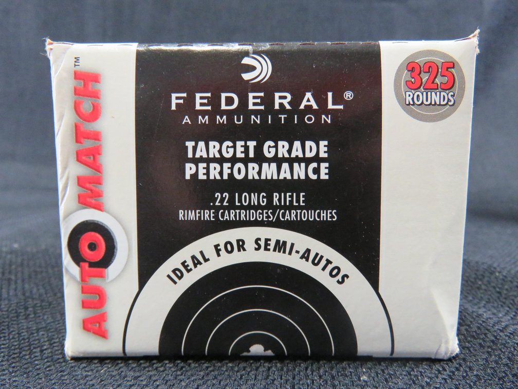22 Long Rifle, 325 Rounds, 40 Grain Solid, Federal