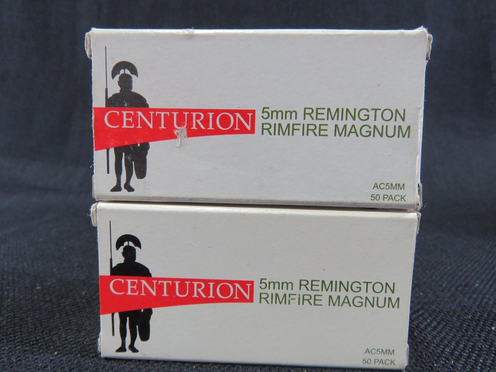 5mm Rimfire, Magnum, 100 Rounds , 30 Grain Hollow Point, Centurion