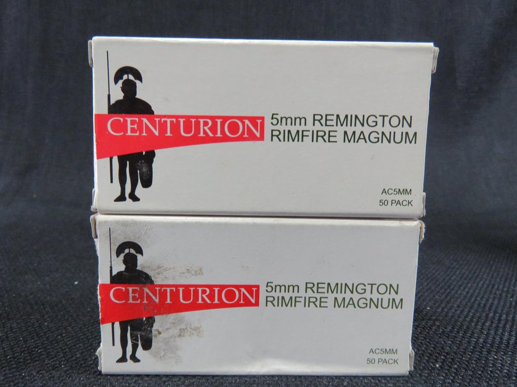 5mm Rimfire, Magnum, 100 Rounds , 30 Grain Hollow Point, Centurion