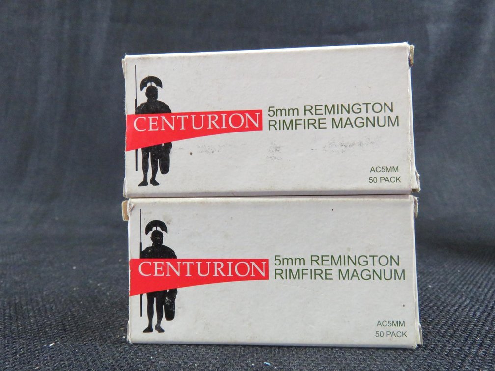 5mm Rimfire, Magnum, 100 Rounds , 30 Grain Hollow Point, Centurion