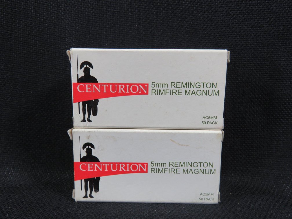 5mm Rimfire, Magnum, 100 Rounds , 30 Grain Hollow Point, Centurion