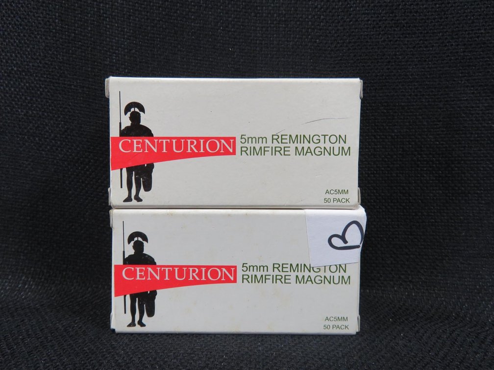 5mm Rimfire, Magnum, 100 Rounds , 30 Grain Hollow Point, Centurion