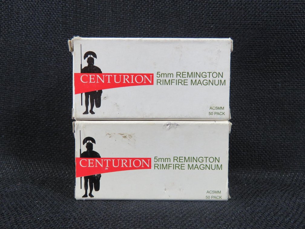5mm Rimfire, Magnum, 100 Rounds , 30 Grain Hollow Point, Centurion