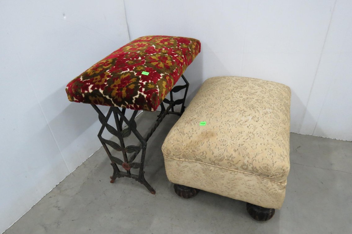Antique Bench and Ottoman