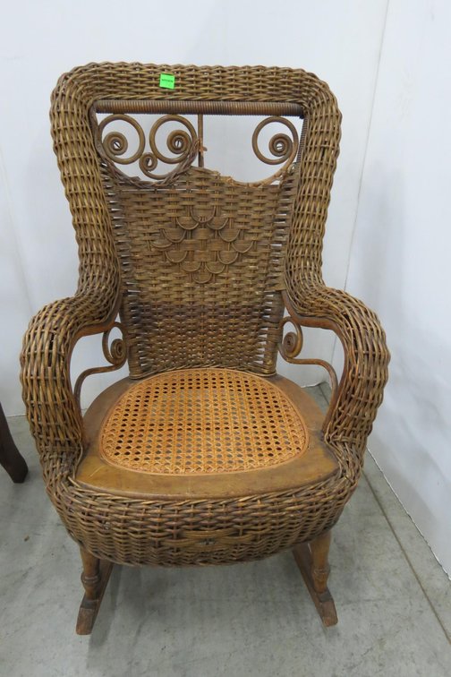 Child's Antique Wicker Rocking Chair