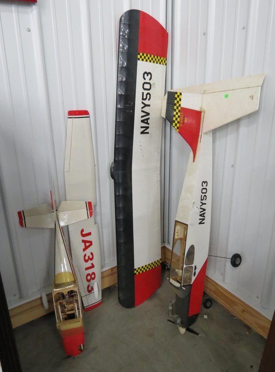 Pair of RC Airplanes, 1 Gas Powered, 1 Battery Powered, No Remotes