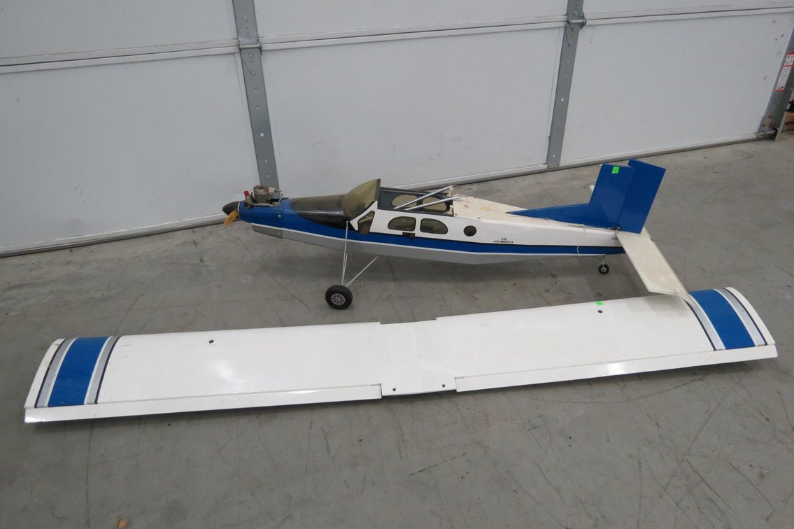 RC Model Airplane With Gas Engine, No Remote