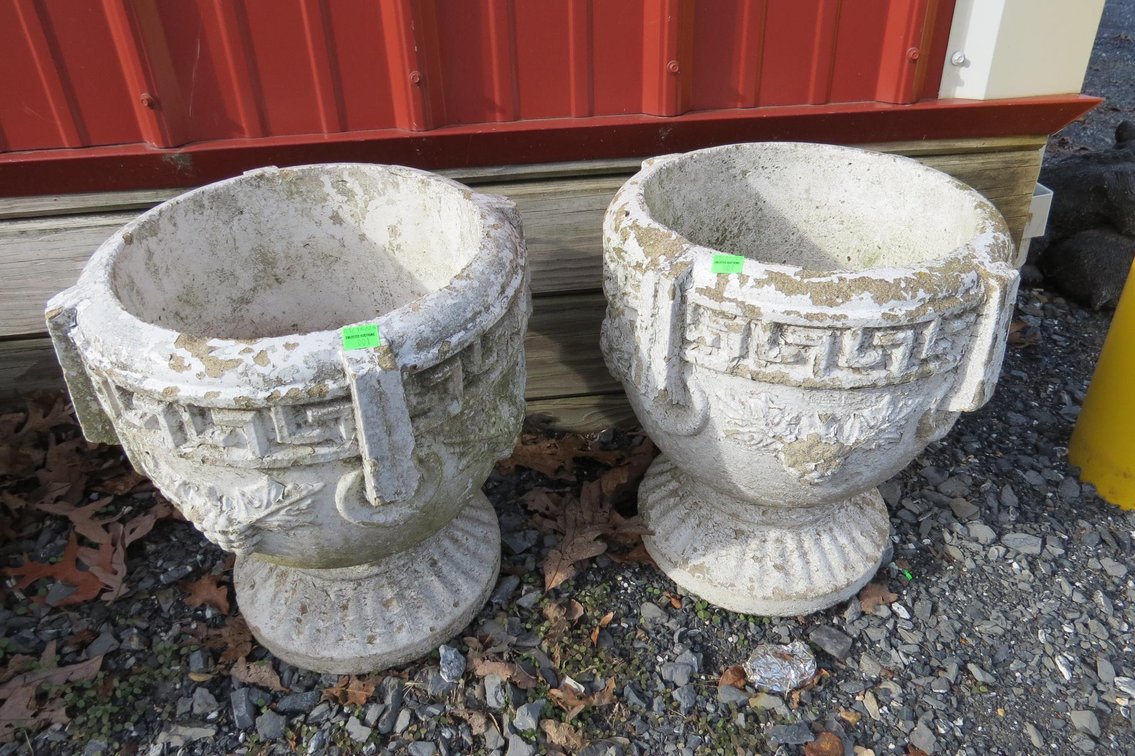 Pair of Cement Planters