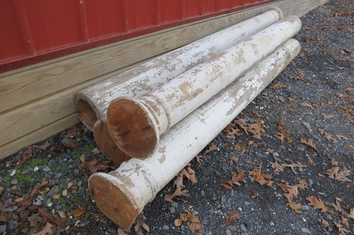 Four Wooden Post Columns
