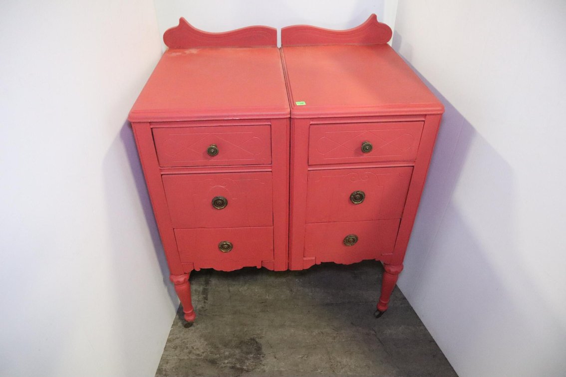 Two Married Cabinets With Some Scarves