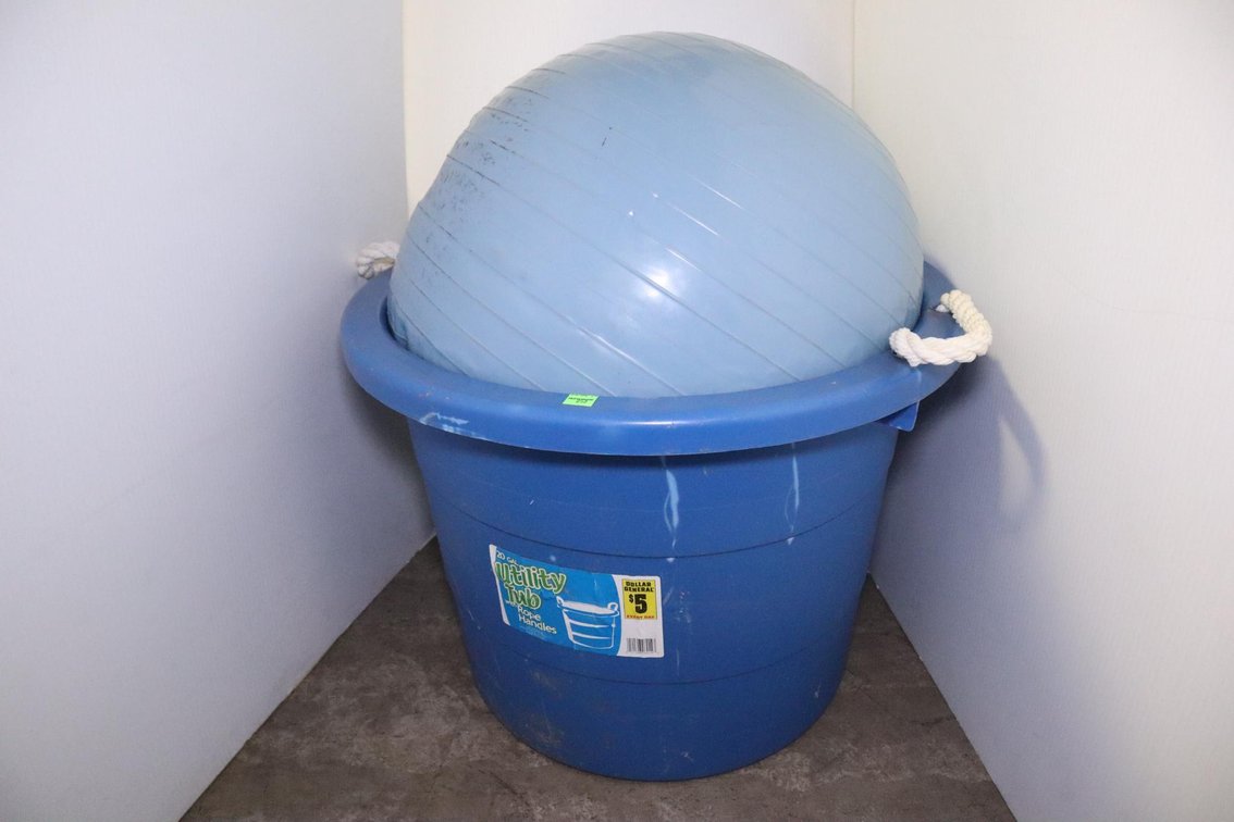 Utility Tub and Exercise Ball