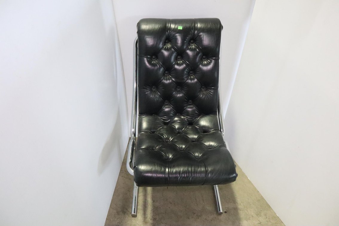 Leather Chair With Metal Frame