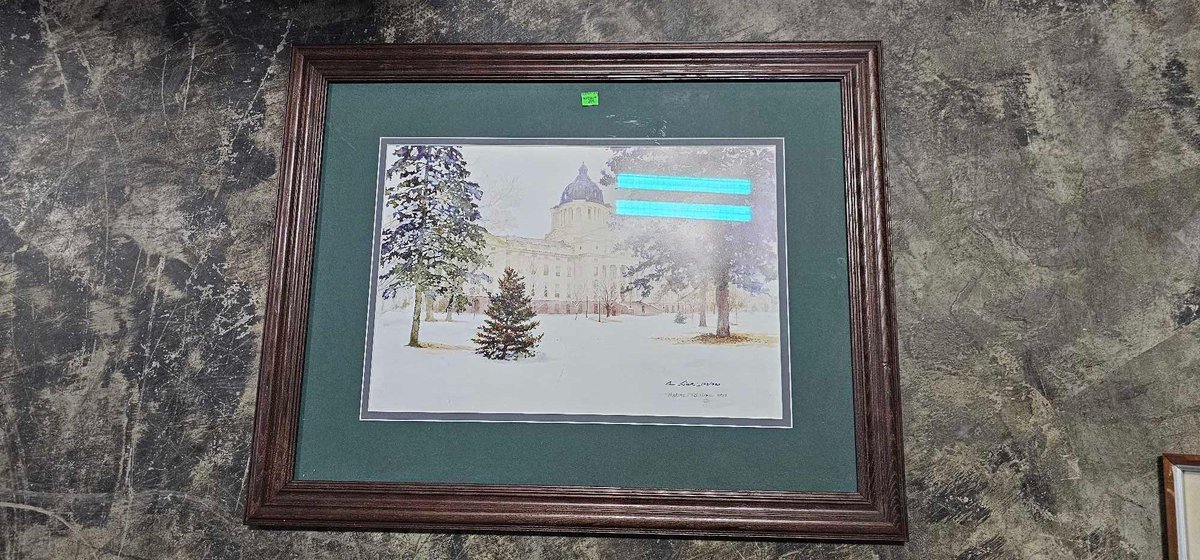 Framed Watercolor Print By Marion Toillion, Numbered and Signed