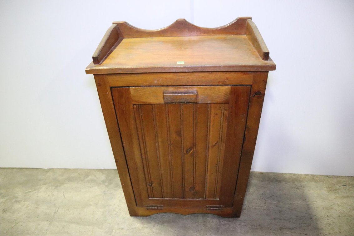 Wood Trash Can Container