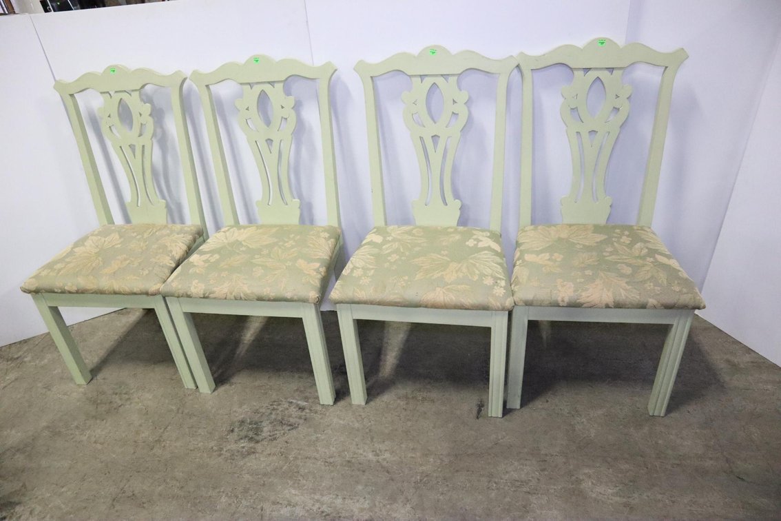 Four Upholstered Seat Dining Chairs