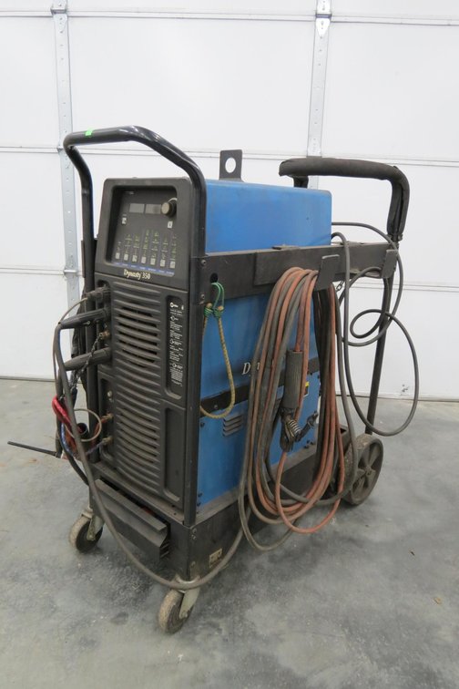 Miller Dynasty 350 TIG Welder and Cart, Single Phase