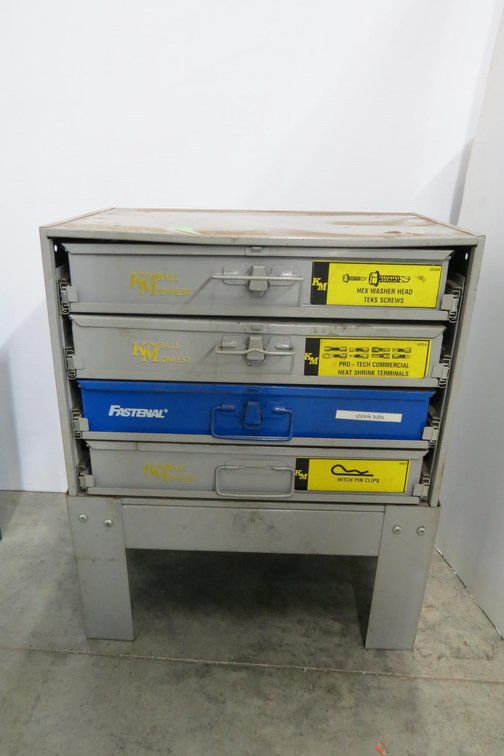 Shop Chest With 4 Drawer Divided Trays and Contents