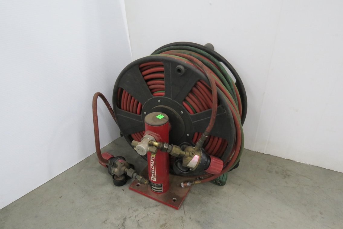 Torch Hose Reel With Torch Hose and Gauges, 100 feet
