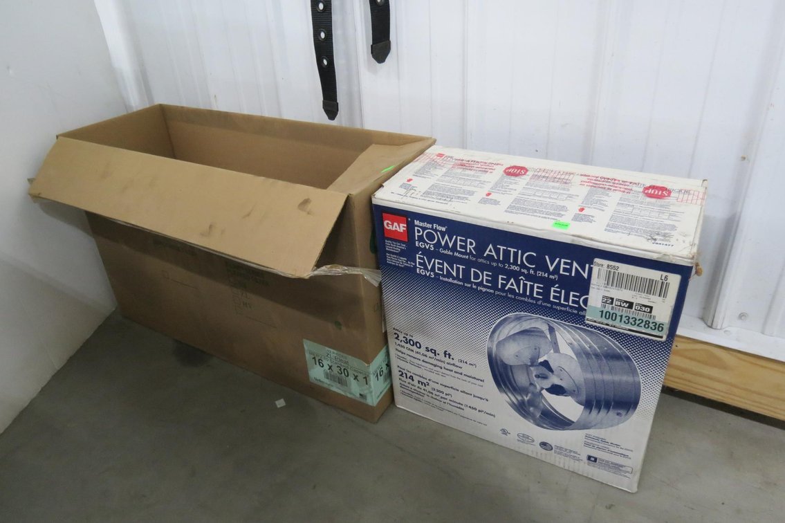 Attic Vent Fan and Some Air Filters