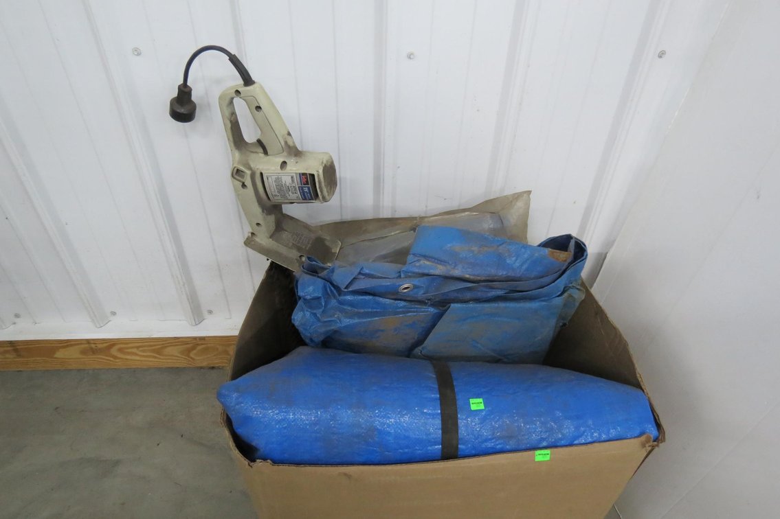 3 Tarps and Electric Hedge Trimmer