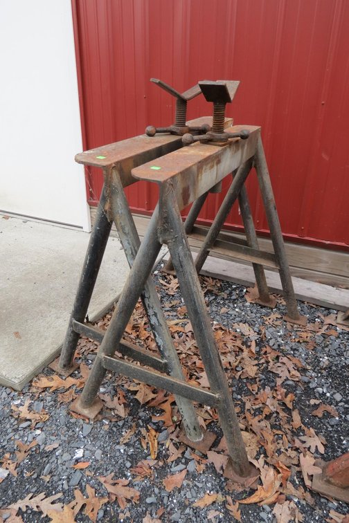 Pair of Welding Shop Metal Saw Horses