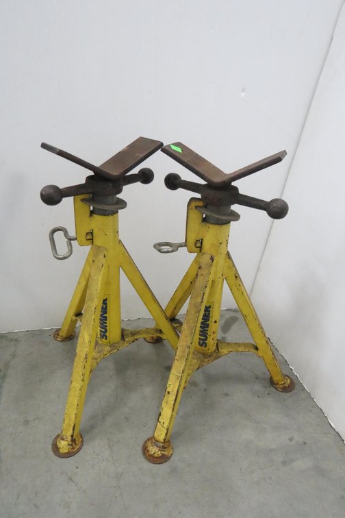 Pair of Adjustable Shop Stands
