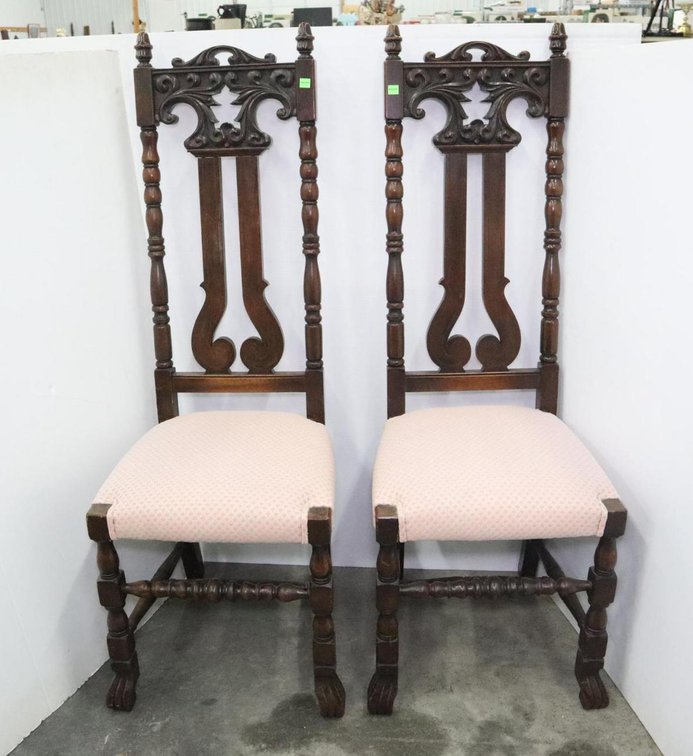 Pair of Antique Padded Chairs