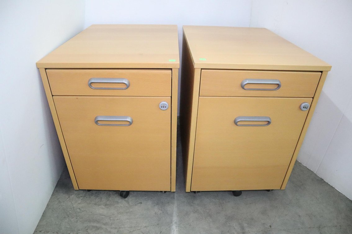 Pair of Rolling File Cabinets