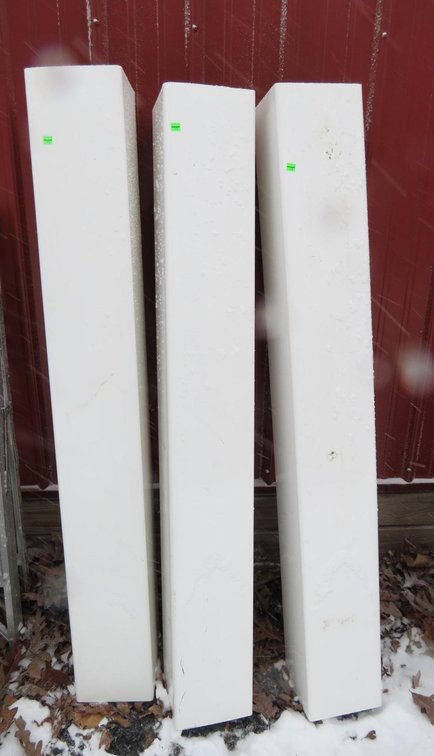 3 Vinyl Posts, 8 Inch