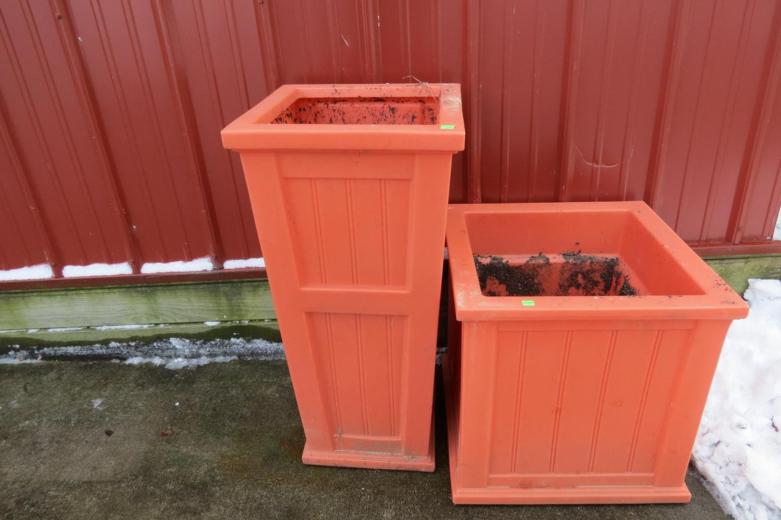Pair of Plastic Planters