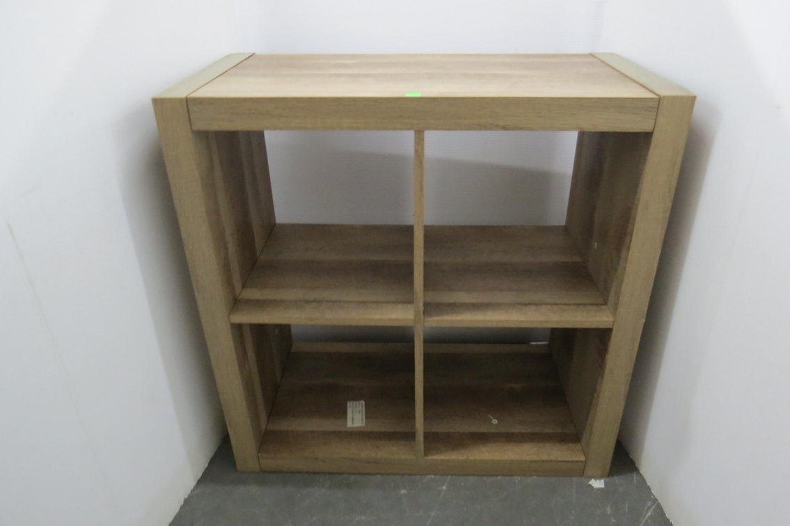 Pressboard Cubby Shelf, A Bit Wobbly