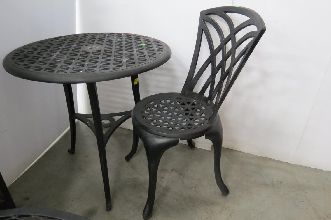 Metal Table and Chair
