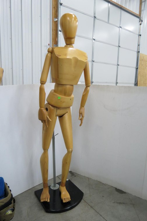 Wood Adult Mannequin, Adjustable