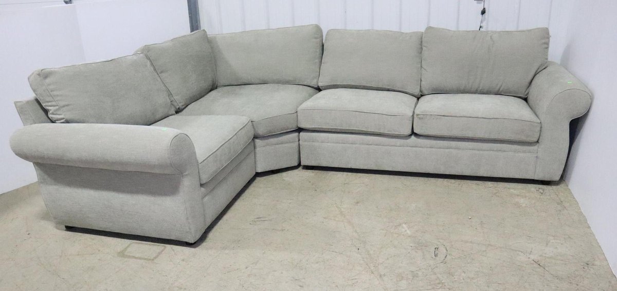 Pottery Barn Sectional Sofa - Grey Upholstered - Clean - No odors
