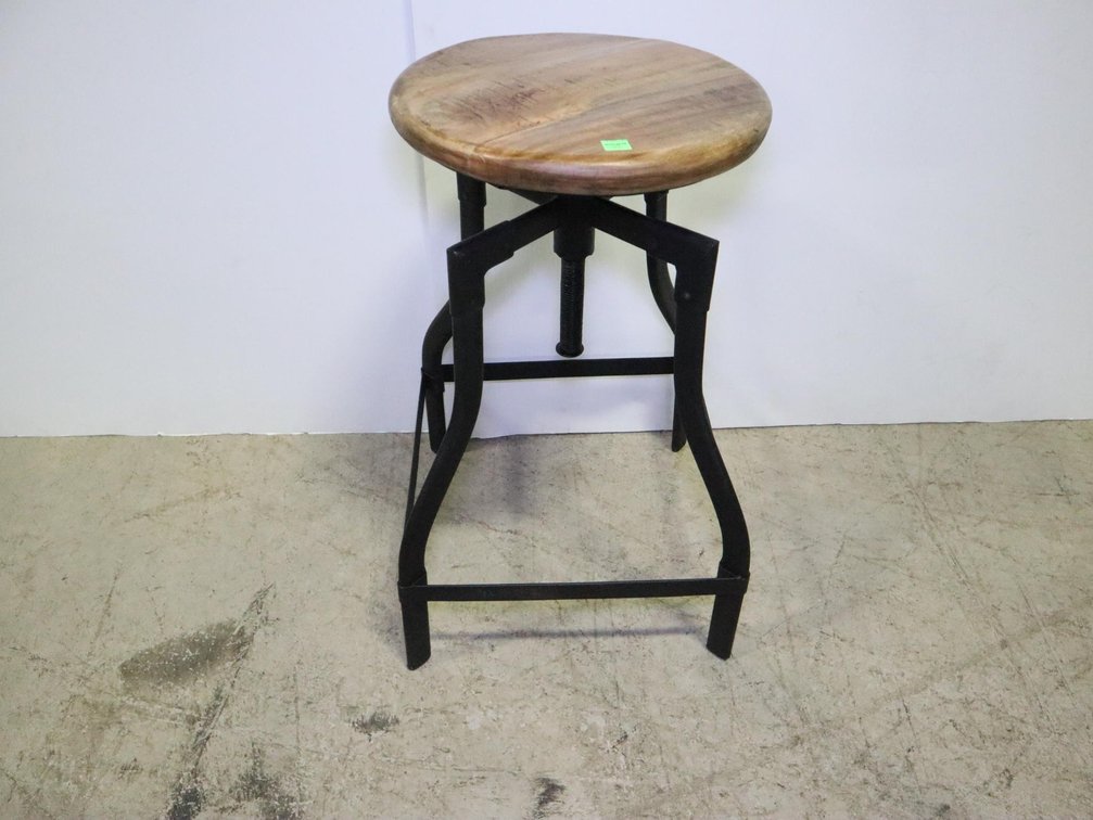 Barstool With Metal Base and Telescoping Seat - Pottery Barn