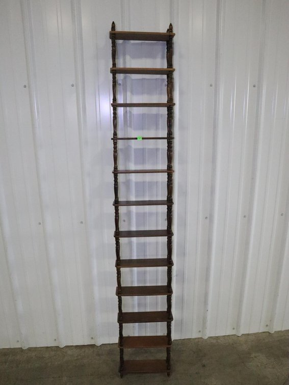 Narrow Wood Curio Shelving