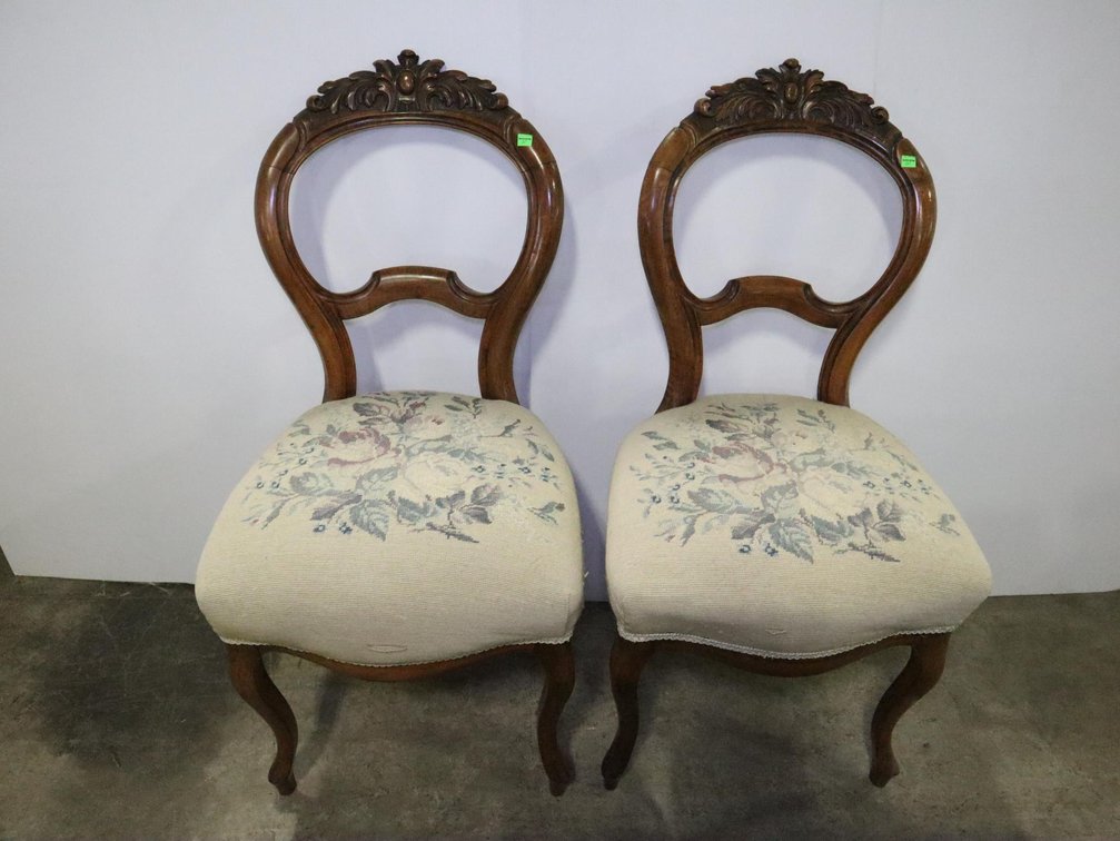 Two Chairs With Upholstered Seats