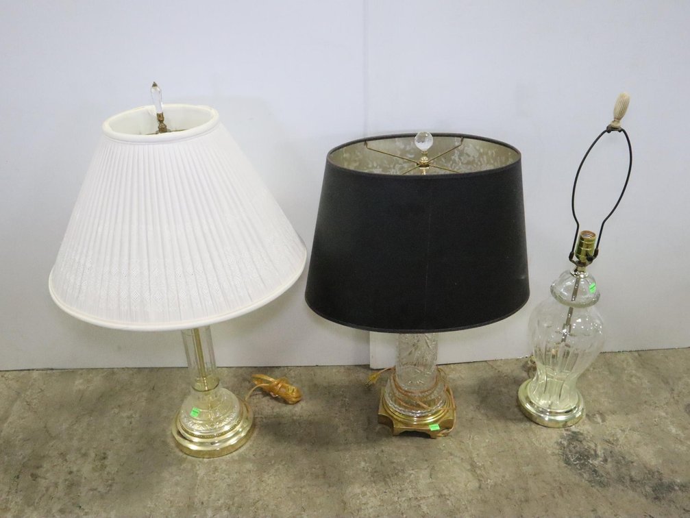Two Glass Table Lamps