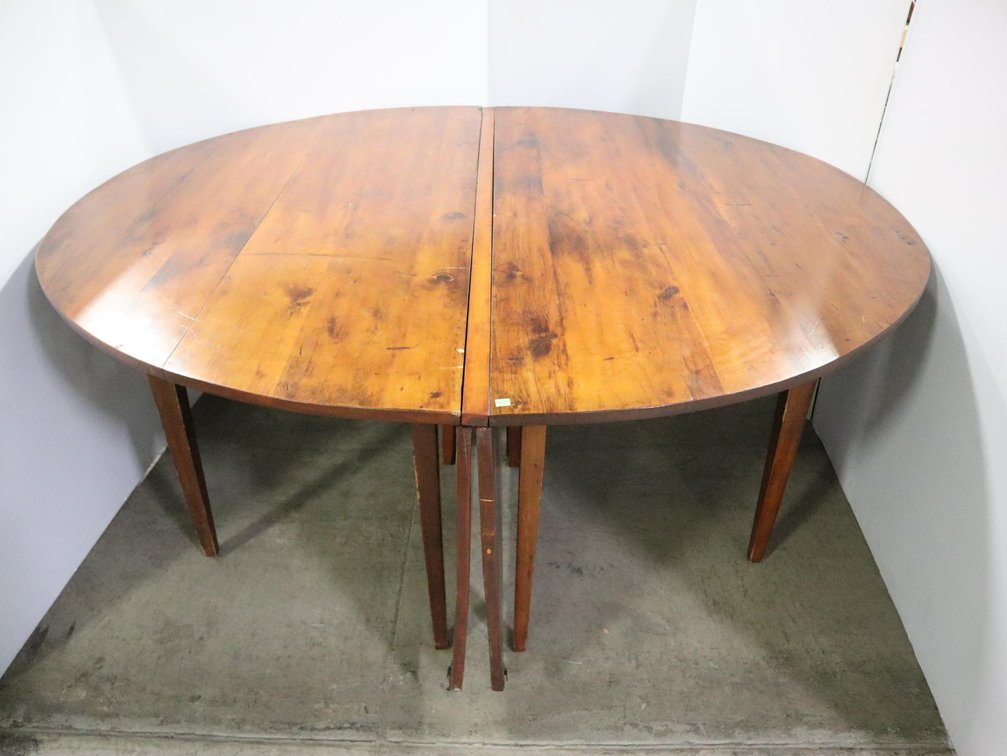 Antique Matched Pair of Drop Leaf Dining Tables